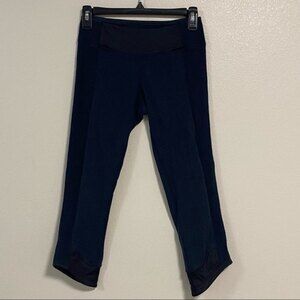 Lululemon Wunder Under Crop*Sashiko Inkwell 22” inseam Size 4